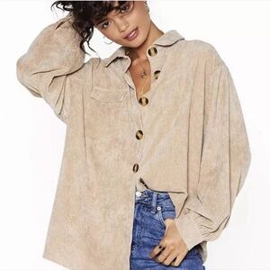 NASTY GAL Corduroy Oversized Shacket